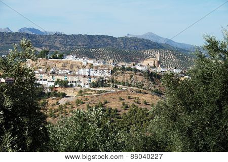 White town, Iznajar, Spain.