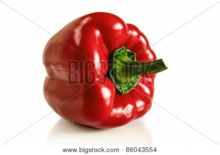 Red Pepper On A White Background.