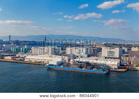Osaka Bay - an Industrial District in Osaka City, Japan