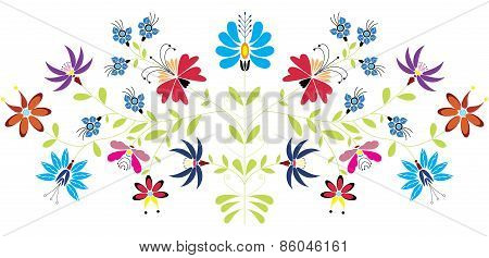 Folk floral pattern