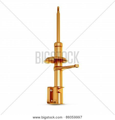 Golden Strut Isolated On White Background.