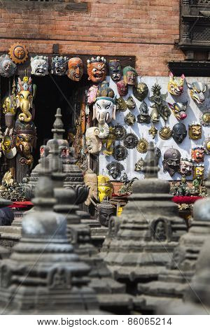 Swayambunath Temple In Kathmandu, Nepal