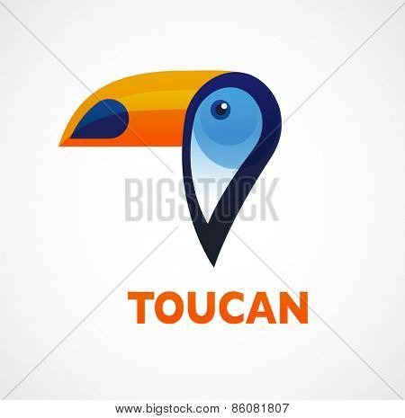 Tropical birds - toucan vector icon