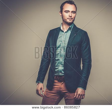 Sharp dressed fashionist wearing jacket 