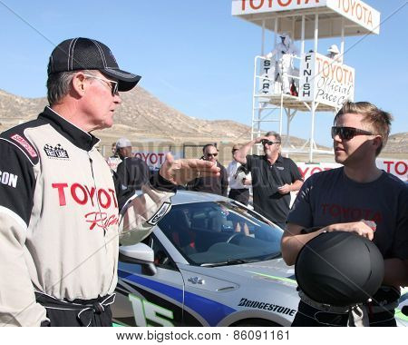 LOS ANGELES - FEB 21:  Robert Patrick, Brett Davern at the Grand Prix of Long Beach Pro/Celebrity Race Training at the Willow Springs International Raceway on March 21, 2015 in Rosamond, CA