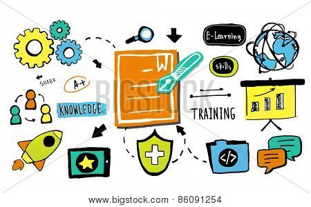 Training Knowledge Information E-learning Strategy Concept