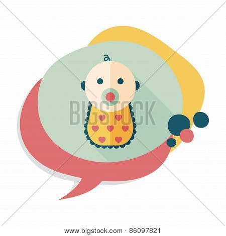 Baby Flat Icon With Long Shadow,eps 10