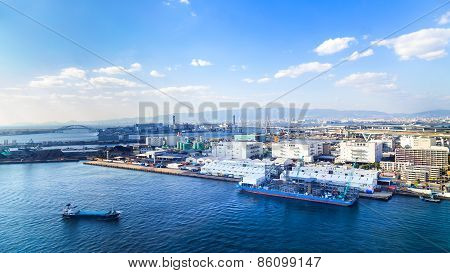 Osaka Bay - an Industrial District in Osaka City, Japan