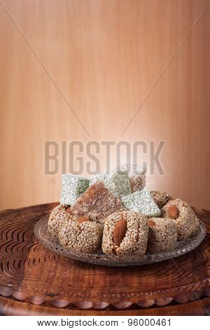 Arrangement Of Fig And Turkish Delight