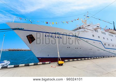 Yalta, Ukraine - May 17: Ship Adriana In Port Of Yalta, Ukraine