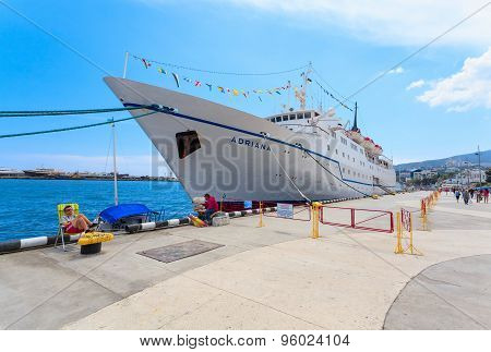 Yalta, Ukraine - May 17: Ship Adriana In Port