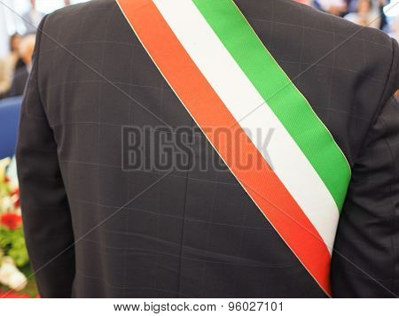 Italian Mayor With Sash