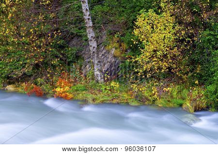 Aguas Limpias river in Sallent de Gallego, Tena Valley, Pyrenees, Huesca, Aragon, Spain.