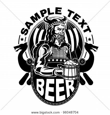 Viking with a mug of beer
