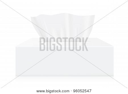 White Tissue box mock up