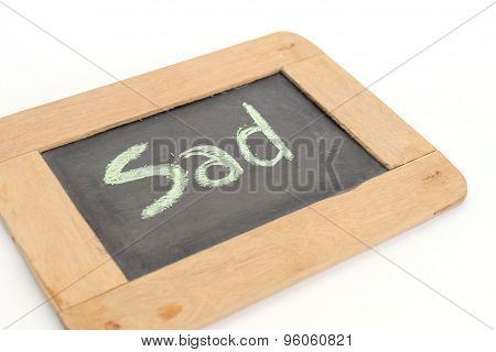 Letter Sad Write On Chalkboard