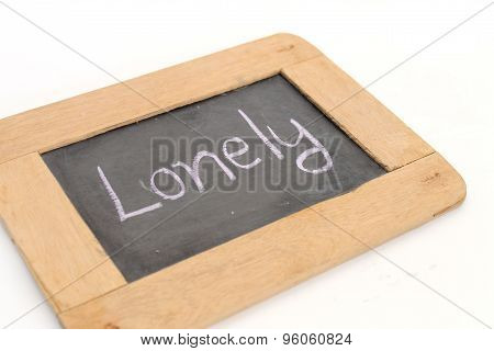 Letter Lonely Write On Chalkboard