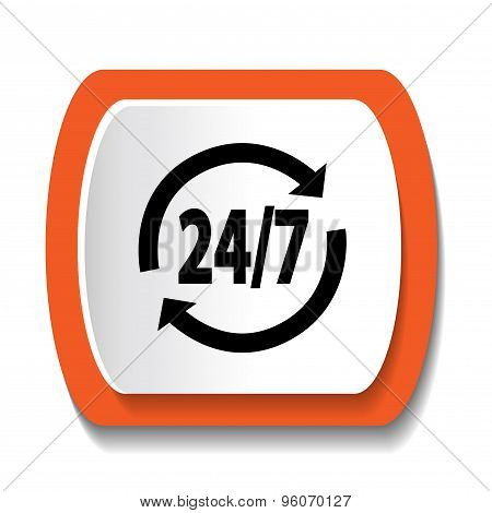 Vector icon clock service
