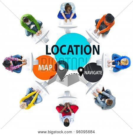 Location Destination Navigation Map Direction Concept