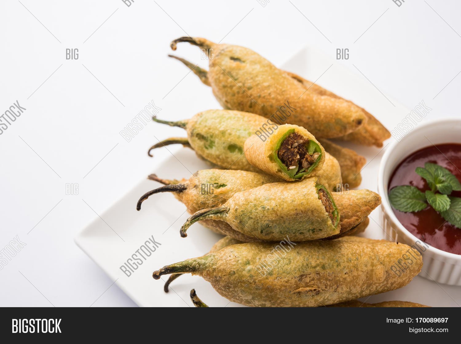 Stuffed Chilli Pakora Image & Photo (Free Trial) Bigstock