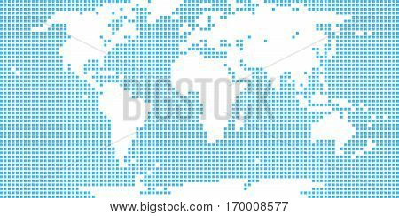 Use it in all your designs. World map atlas in flat dotted style in square shapes. Quick and easy recolorable shape. Vector illustration a graphic element