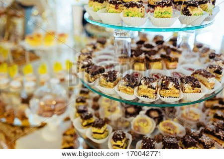 Good exquisite buffet table at a solemn event