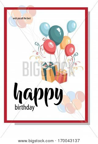 simple birtday card baloon, This design is suitable for birthday cards