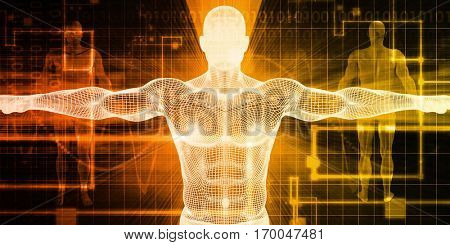 Healthcare Technology With a Human Body Scan Concept 3D Illustration Render