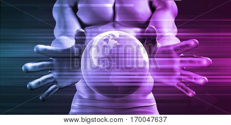 Global Network Business Concept as an Abstract Background 3D Illustration Render
