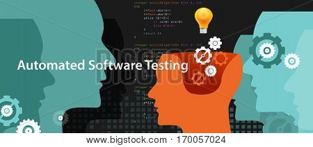 automated software testing script to fiind bug by programmer vector