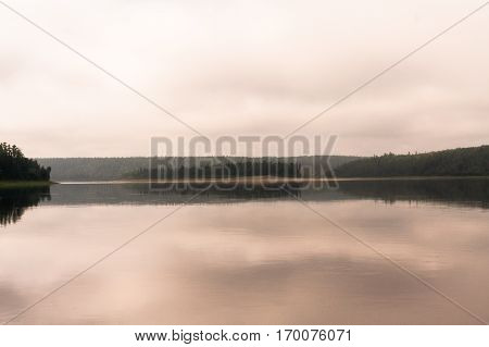 Island on big river. Eastern Siberia, Russia