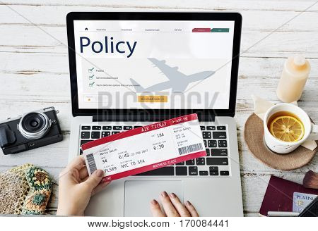 Travel Aviation Insurance Website Concept