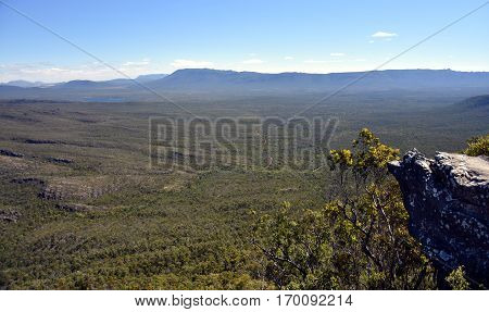 Spectacular mountain scenery at sunset in the Grampians National Park Victoria Australia