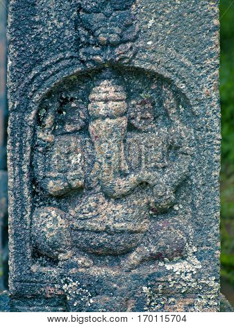 God Gajanana At Rajarajeshwari Temple. Kannur Kerala India