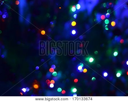 Abstact Dark Night Blury Defocus Bokeh Light Background Photography