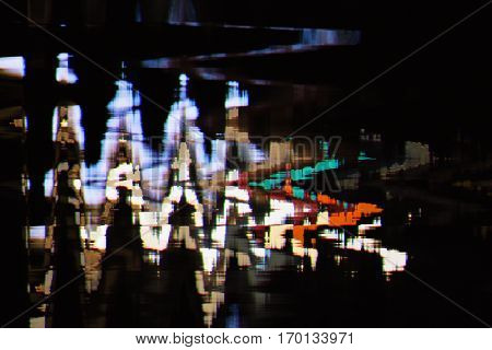 Full Color Abstract Texture Glitch Background