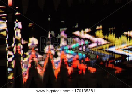 Full Color Abstract Texture Glitch Background