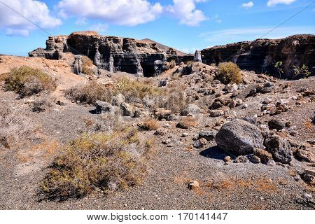 Landscape In Tropical Volcanic Canary Islands Spain