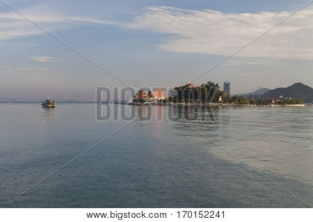 Beautiful sea landscape early in the morning in the southern sea