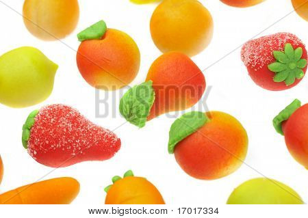 Il marzapane di dolci. Sotto forma di frutta