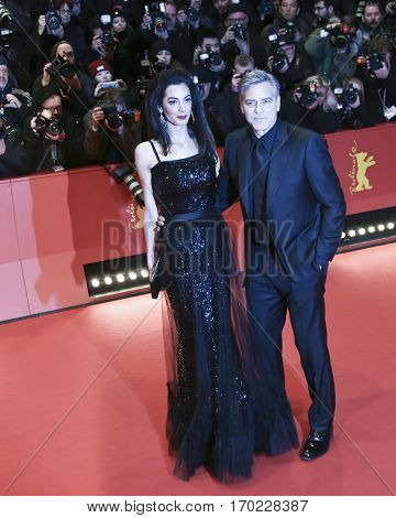 George Clooney, Amal Alamuddin attend the 'Hail, Caesar!' Premiere during the 66th Berlinale International Film Festival on February 11, 2016 in Berlin, Germany.