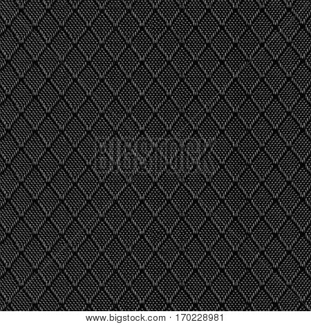 Black Nylon Fabric Background Texture, Large Detailed Textured Macro Closeup Pattern, Textile Copy Space
