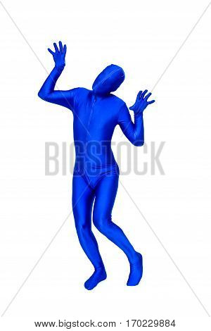 Mysterious Blue Man In Morphsuit