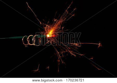 Wedding ring to wear to burning Sparkler.