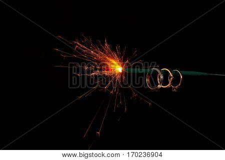 Wedding ring to wear to burning Sparkler.