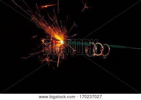 Wedding ring to wear to burning Sparkler.