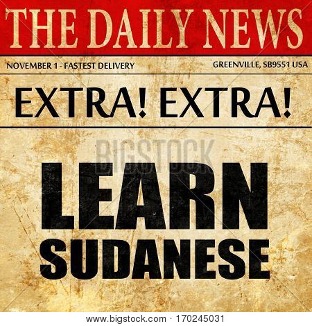 learn sudanese, newspaper article text