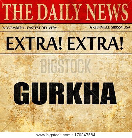 gurkha, newspaper article text