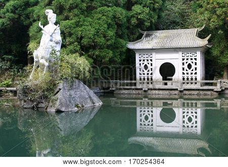 Statue Of Magu (symbolic Protector Of Females In Chinese Mythology), Heng Mountains, China