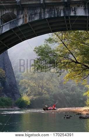 Rafting on the River of Nine Bends Wuyishan China